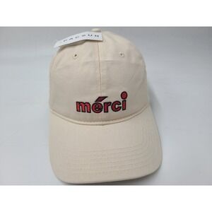 Merci Pacsun‎ Strapback Adjustable Hat Cap Cotton Casual Dad Men Women Beige Red